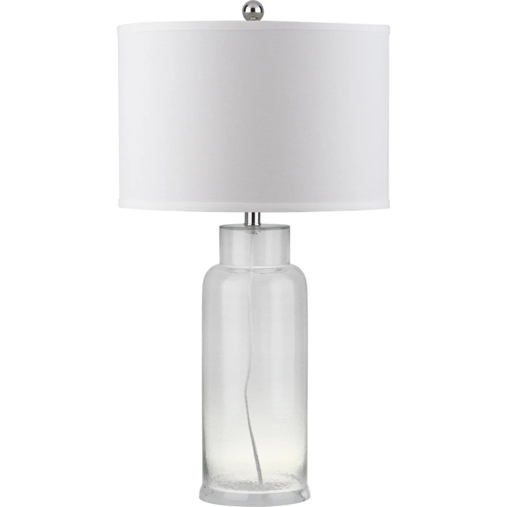 SAFAVIEH 29 in. H Sea Glass Bottle Table Lamp, Clear, Set of 2 - Image 2
