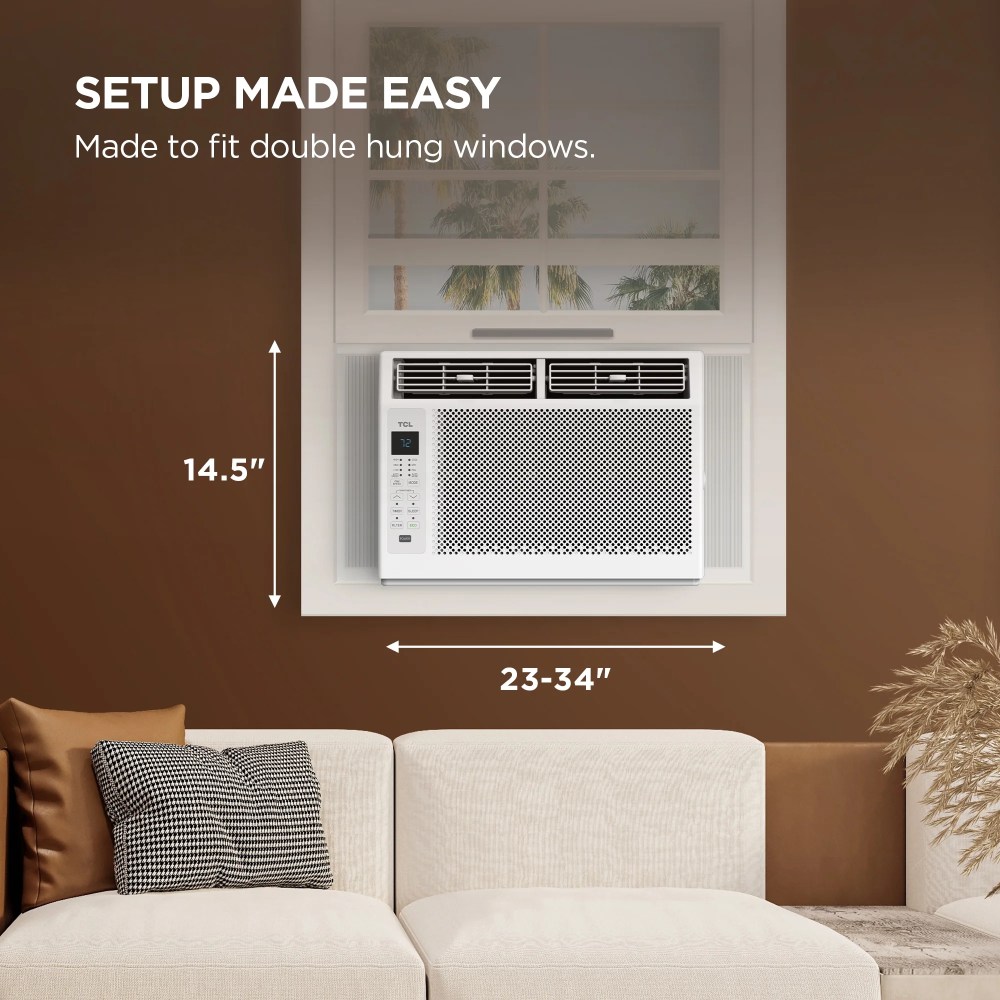 TCL 6, 000 BTU Window Air Conditioner (White) - 250 Sq ft, LED Display, Included Remote - W6W32 - Image 4