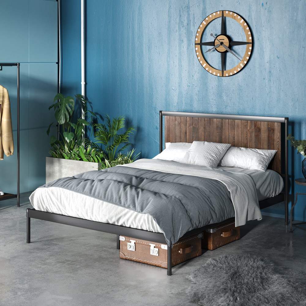 Zinus Wesley 42" Metal Platform Bed, Adult, Queen