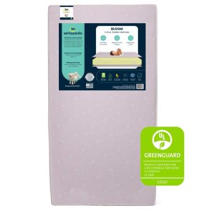 Serta Sertapedic Bloom 5-inch Dual Sided Standard Baby Crib and Toddler Mattress - Recycled Fiber Core - Waterproof - Lightweight - GREENGUARD Gold Certified (Natural/Non-Toxic) - 5 Year Warranty