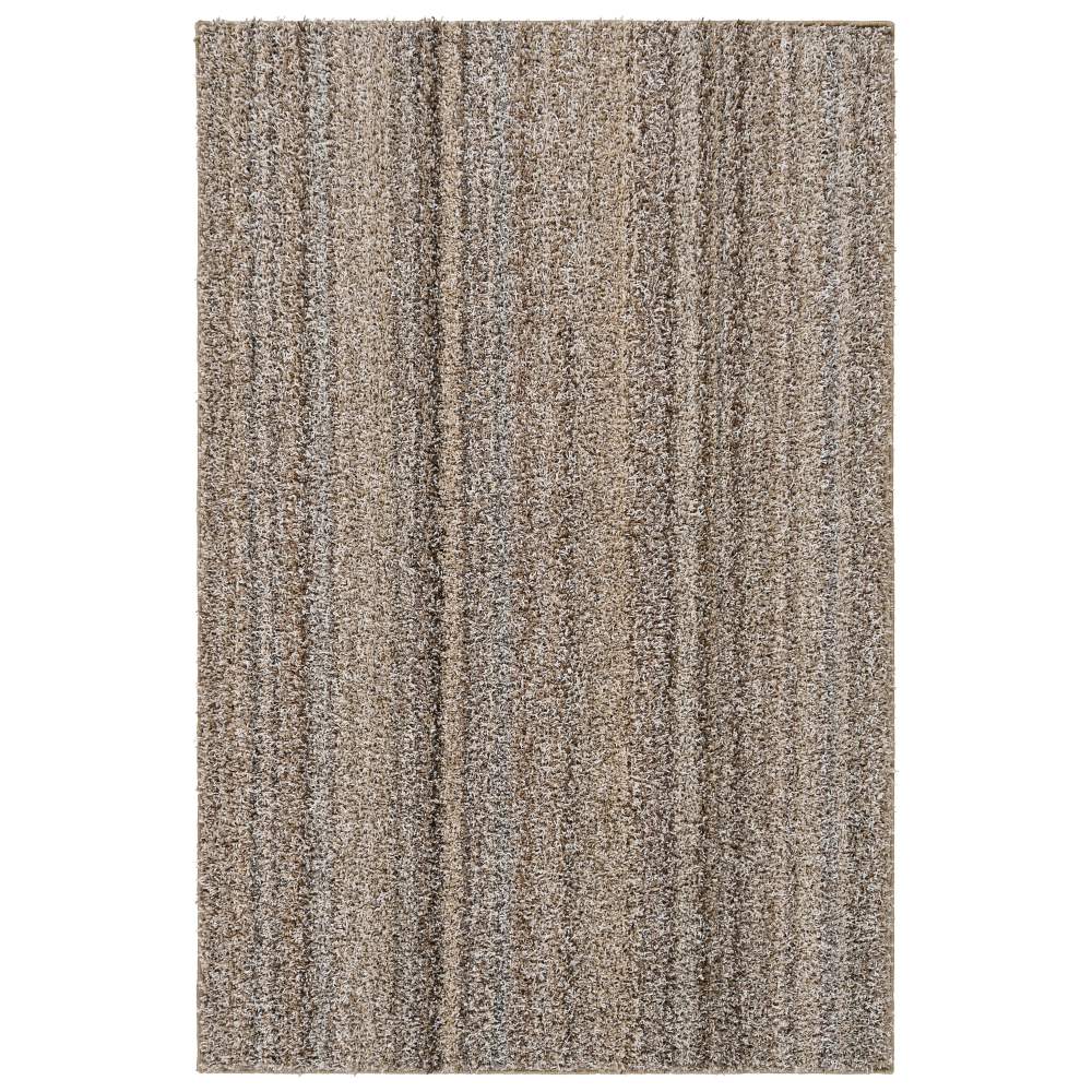 Garland Rug Striped Shag Assorted Earth Tones Indoor Area Rug, 6" x 9"