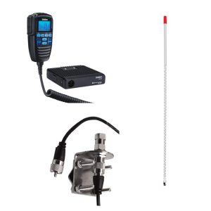 Uniden CMX760 40-CH Off-Road Compact CB Radio,  Browning BR-MM-18 Mount Kit & Tram 3-W-HC Fiberglass CB Antenna