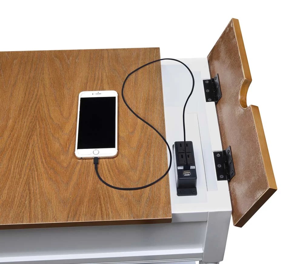 Convenience Concepts Country Oxford End Table with Charging Station, Multiple Colors - Image 7