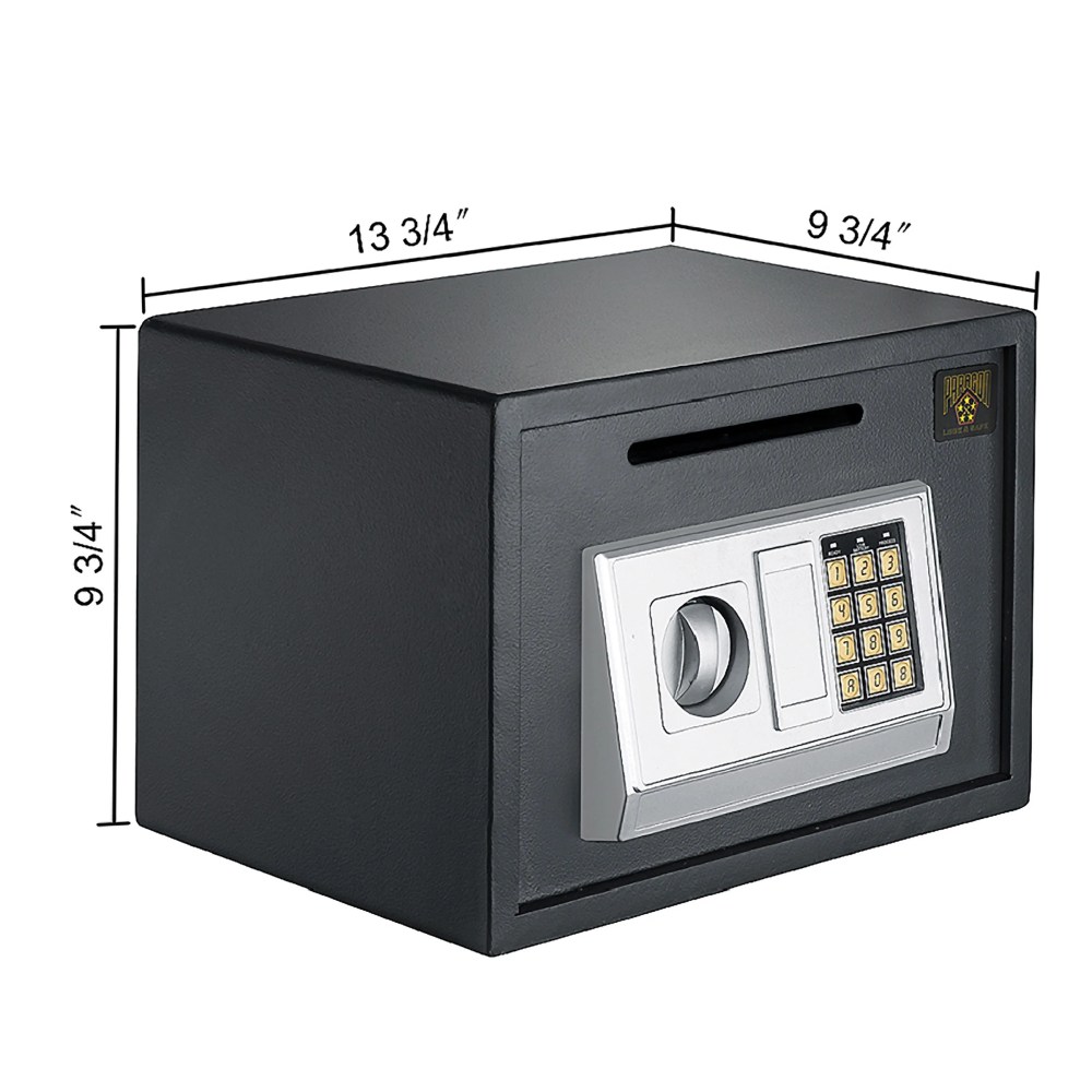 PARAGON SAFES 7878 Digital Depository Cash Drop Safe with 2 Keys-Security Safe Box for Home, Office, or Business (Dark Gray) - Image 2