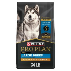 Purina Pro Plan Large Breeds for Adult Dogs Chicken & Rice,  34 lb Bag