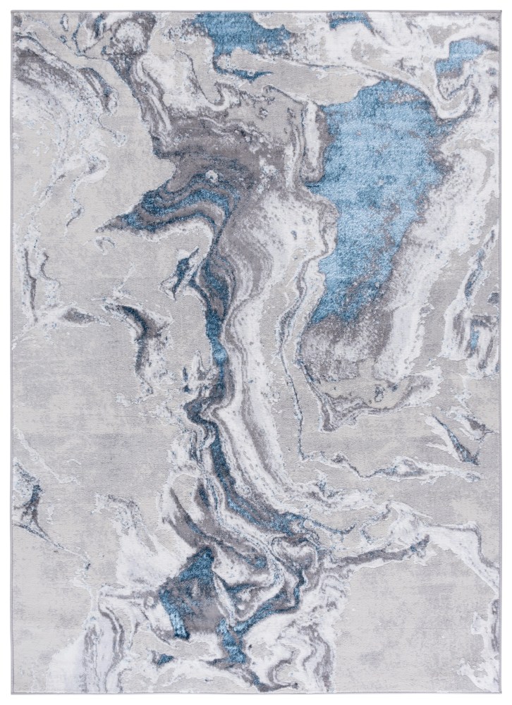 SAFAVIEH Amelia Morven Abstract Area Rug, Gray/Blue, 5'5" x 7'7" - Image 5