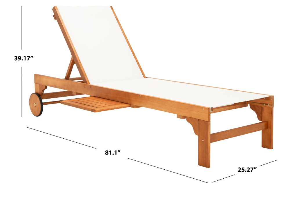 Safavieh Ralden Outdoor Patio Sunlounger - Natural/Beige - Image 6