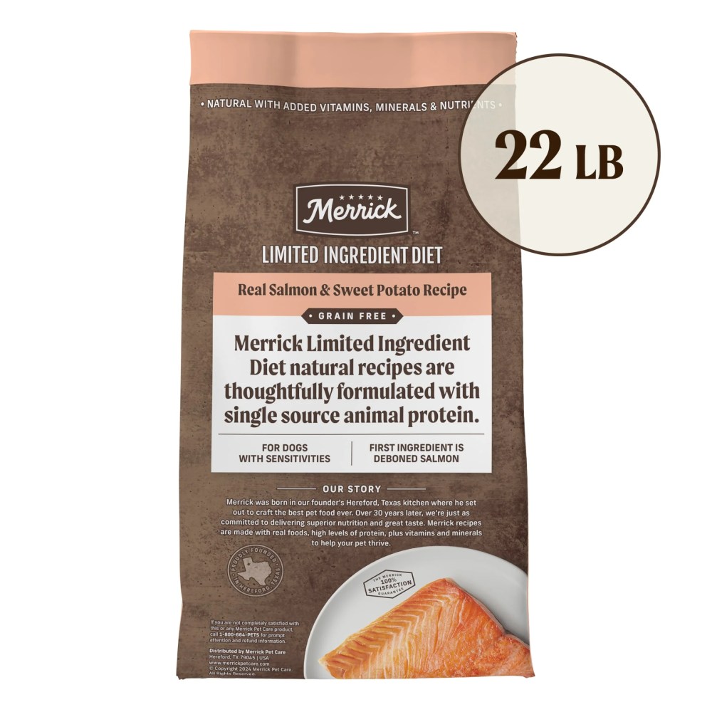 Merrick Limited Ingredient Real Salmon & Sweet Potato Gravy Dry Dog Food, 22 lb bag - Image 5