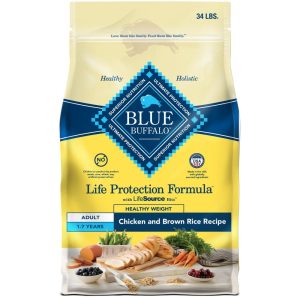 Blue Buffalo Life Protection Formula Healthy Weight Adult Dry Dog Food,  Chicken,  34-lb Bag