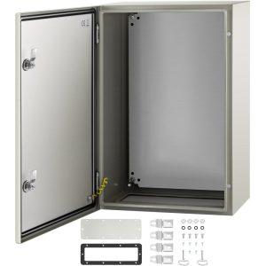 VEVOR SPT Gray 24"x16"x10",  1 Gang Hinged Carbon Steel Junction Electrical Box