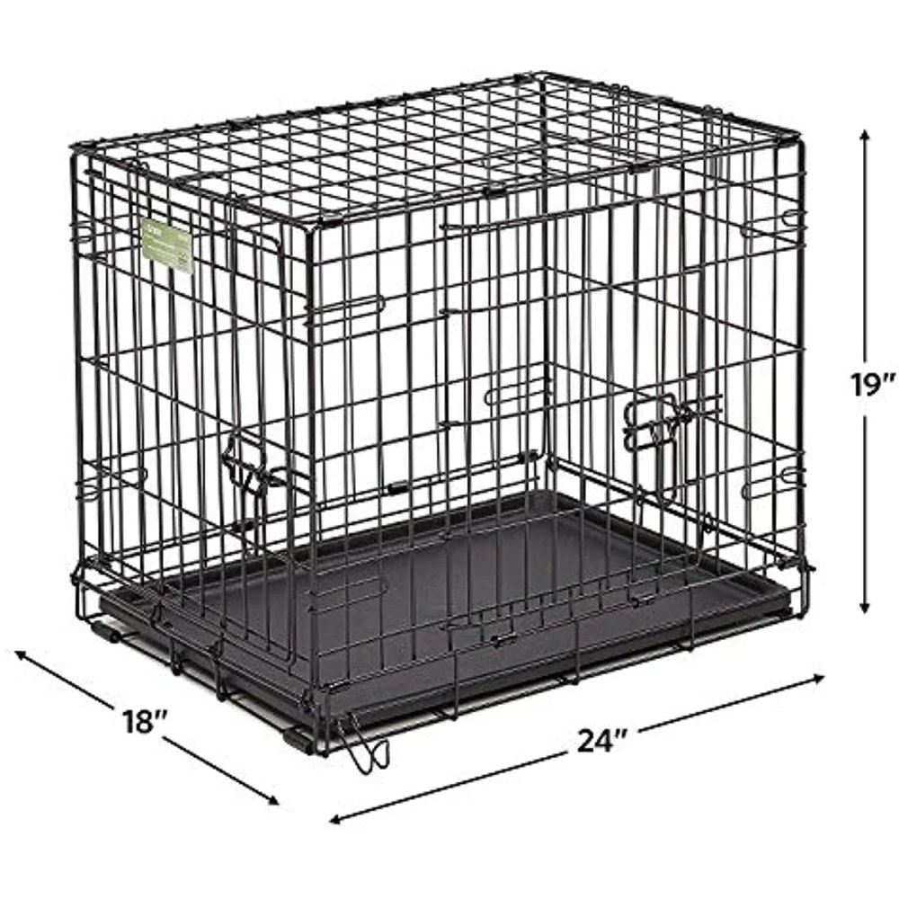 MidWest Homes for Pets Double Door iCrate Starter Kit, 24-inch Dog Crate Bundle for Small Breeds, Includes Cage, Pet Bed, 2 Bowls and Privacy Cover - Image 7