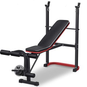 VIBESPARK 660LBS Adjustable Weight Bench Set with Leg Extension and Leg Curl,  Multi-Function Workout Bench Press With Barbel Rack, Olympic Weight Bench for Home Gym Strength Training