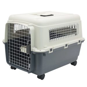 SportPet Designs Airline Approved Plastic Dog Kennel with Wheels, Medium