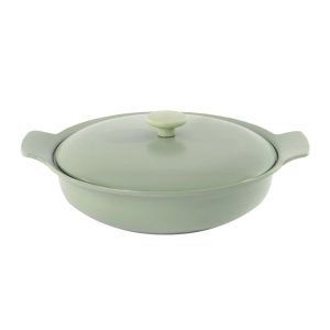 BergHOFF Ron 11" Cast Iron Deep Skillet 3.5Qt. with Lid, Green