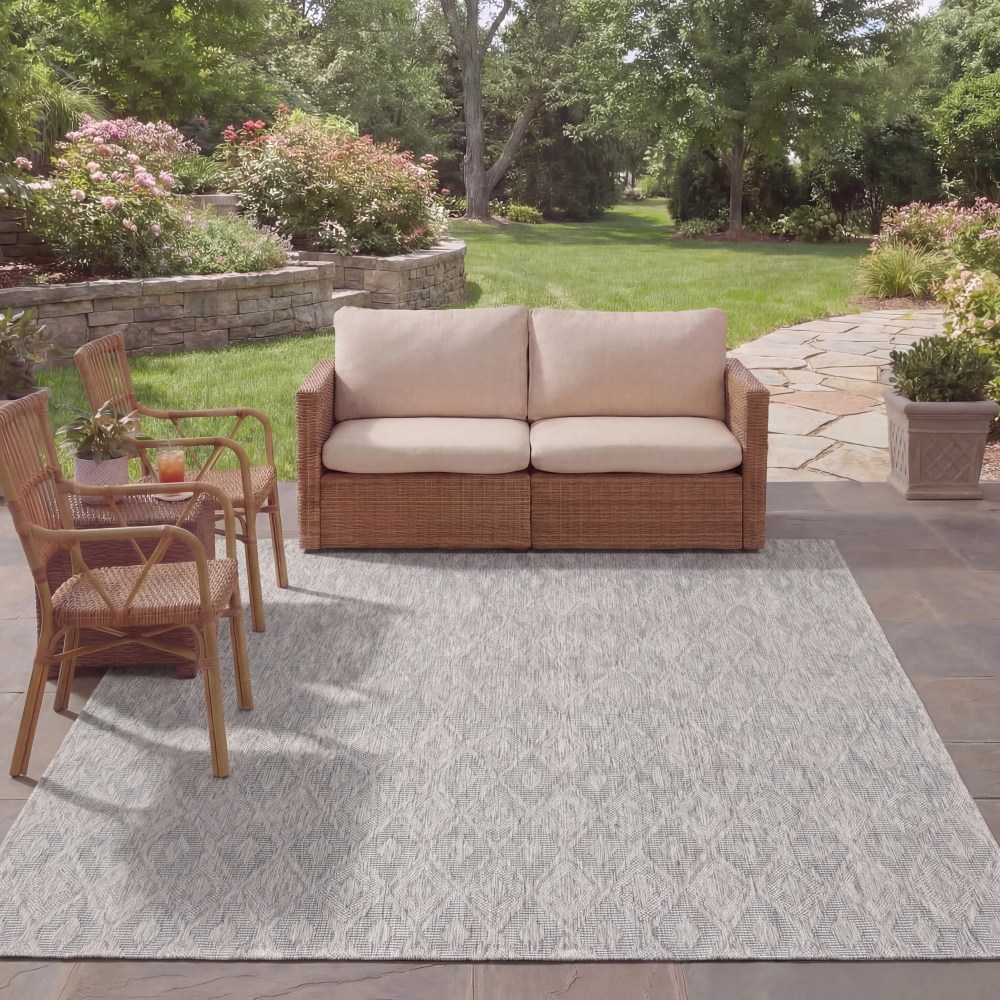 Safavieh Courtyard Teodor Geometric Indoor/Outdoor Area Rug, Gray, 6'7" x 9'6" - Image 11
