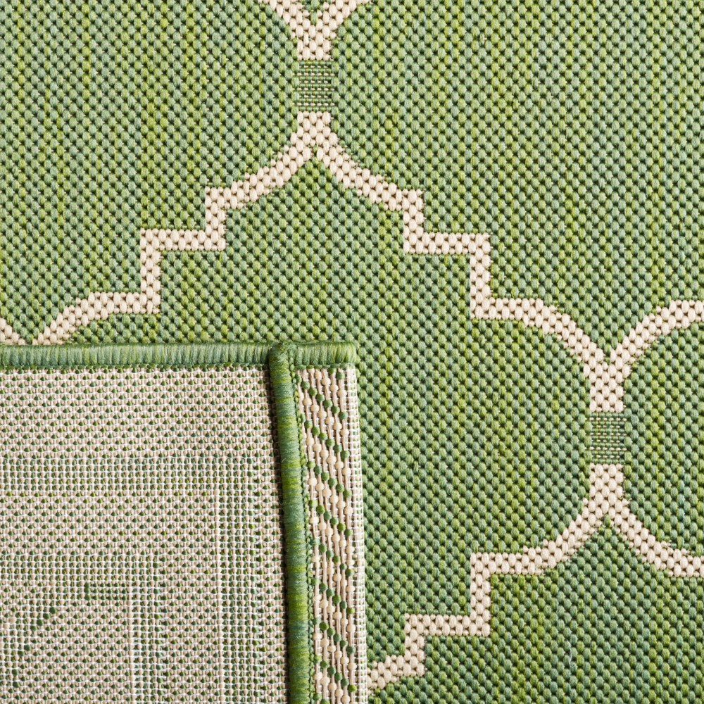 Safavieh Courtyard Amy Geometric Indoor/Outdoor Area Rug, Green/Beige, 5'3" x 7'7" - Image 8