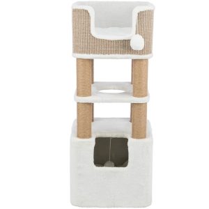 TRIXIE Lucano 39.8" Multi-Level Cat Tree with Sisal Scratching Posts,  Condo & Hanging Cat Toy,  Taupe