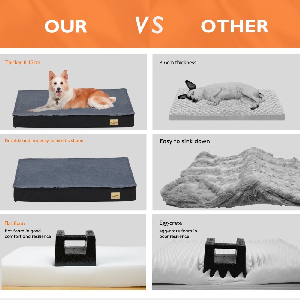 BingoPaw Large Dog Bed Waterproof Cushion Pet Crate Mattress Mat Indoor Outdoor - Image 4