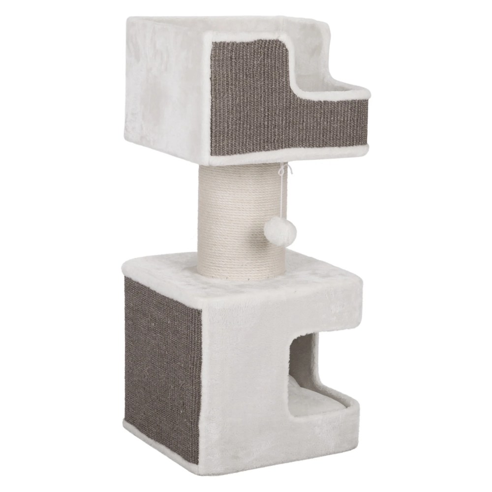 TRIXIE Ava XXL Jute & Plush 2-Level 34" Cat Tree with Scratching Post & Condo, Gray - Image 8