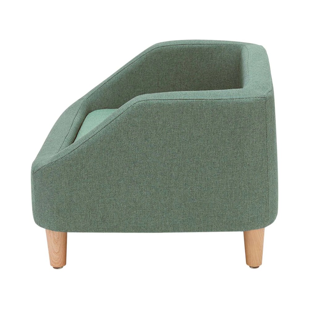 Teamson Pets Bennett Linen Sofa Dog Bed for Pets up to 66 lbs, Sea Green - Image 10