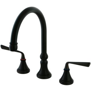 Kingston Brass KS2795ZLLS Widespread Kitchen Faucet,  Oil Rubbed Bronze