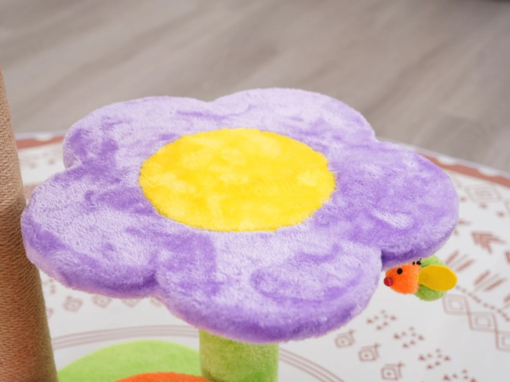 Vibrant Life 4-Level 26" Floral Style Cat Tree with Perches, Scratching Post, Multi Color - Image 6