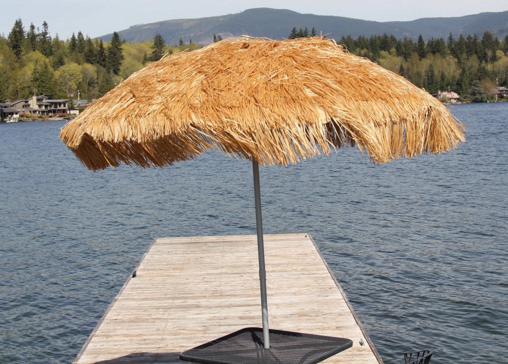 Heininger Holdings 1272 Palapa Tiki 7 ft. 6 in. Patio Umbrella Whiskey - Image 2