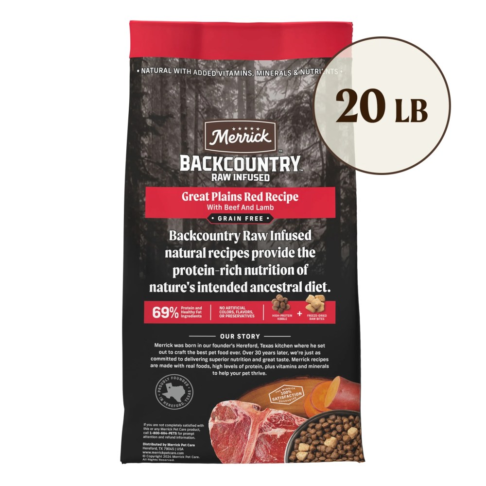 Merrick Backcountry Beef Lamb & Rabbit Dog Food, Grain Free, 4 lb Bag - Image 5