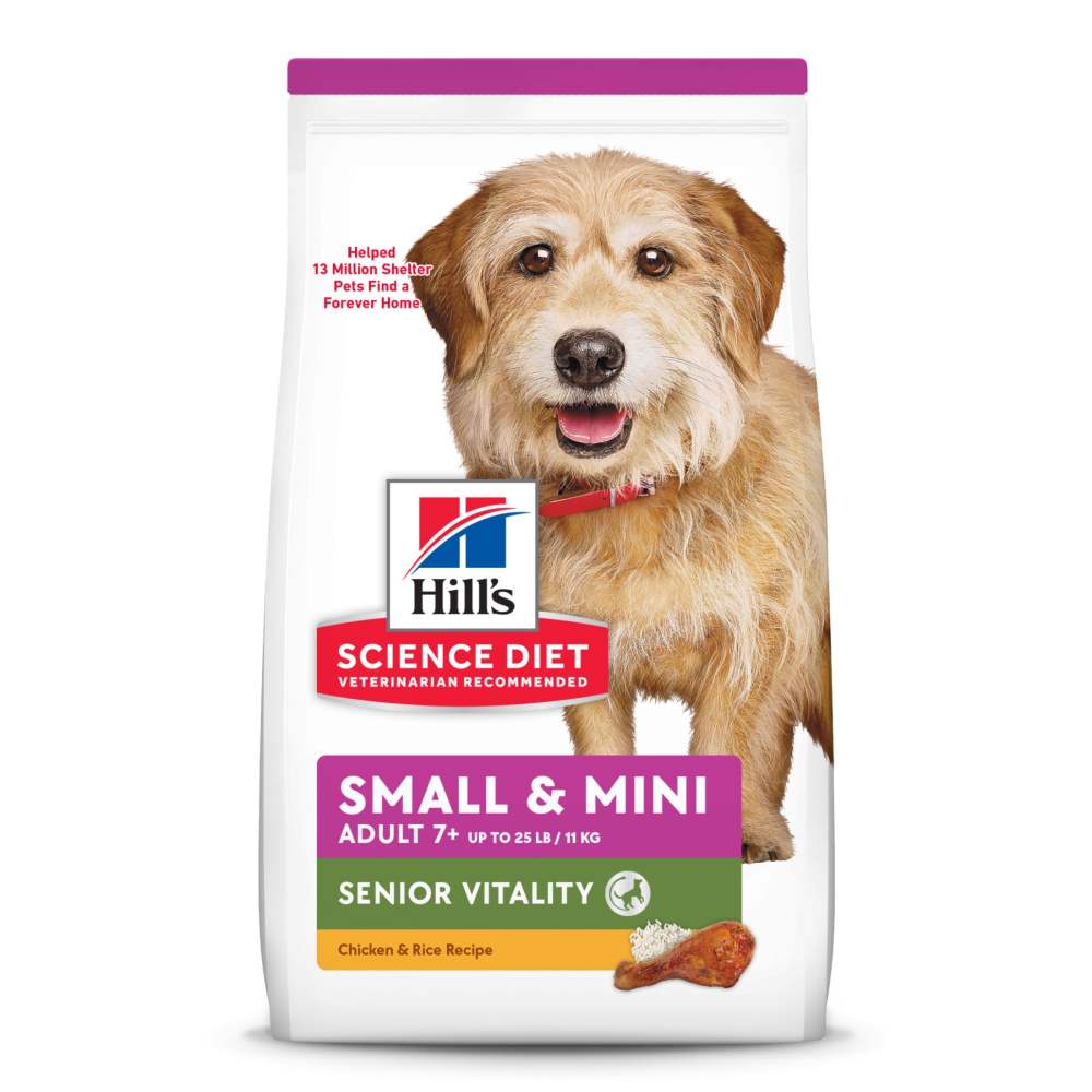 Hill's Science Diet 7 Senior Vitality Chicken & Rice Dry Dog Food, 12.5lb Bag