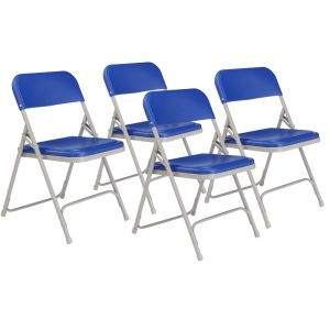 (Pack of 4) NPS 800 Series Premium Lightweight Plastic Folding Chair,Blue