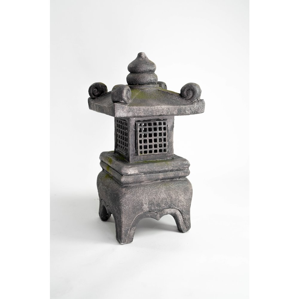 26IN GREY STONE LANTERN - Image 2