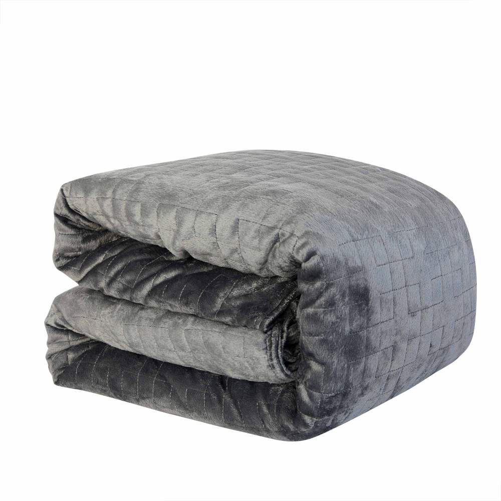 Sutton Home Fashions 20 lbs Weighted Blanket with Duvet Cover 48"x72", Blue, Adult - Image 5
