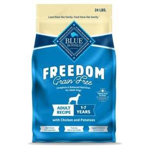 Blue Buffalo Freedom Grain-Free Natural Adult Dry Dog Food,  Chicken & Potatoes,  24-lb. Bag