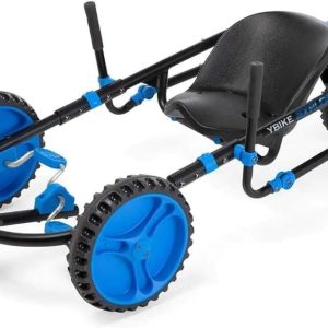 YBIKE Explorer Pedal Car, Three Wheel Go-Kart, Up to 155 lbs, Ages 5 & up - Blue