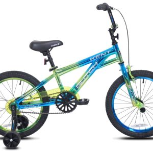 18" Kent Glitch BMX Child Bicycle, 18" Wheels, Kids Ages 6-12 Years, Blue/Green