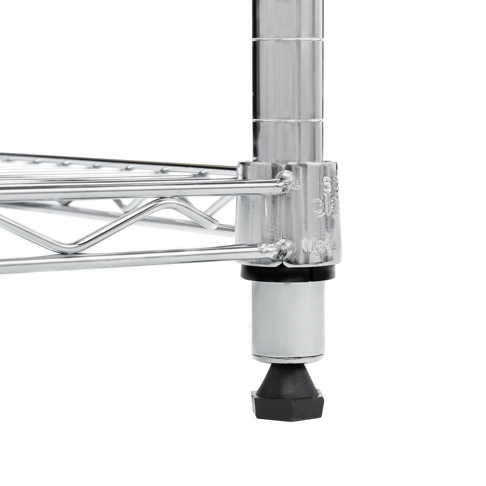 Seville Classics 5-Tier Steel Wire Shelving with Wheels, 30" W x 14" D x 60" H, Chrome Plated - Image 6