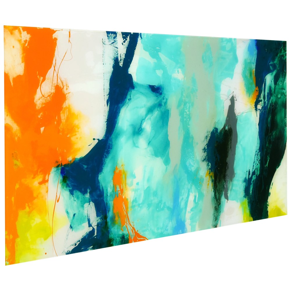 Empire Art Direct Tidal Abstract 2 Frameless Free Floating Tempered Glass Panel Graphic Wall Art, 24" x 48" x 0.2", Ready to Hang - Image 10