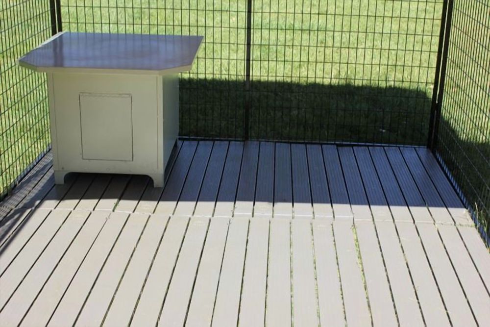 Single Large 2" X 4" Raised Dog Kennel Run Flooring Panel Gray - Image 3