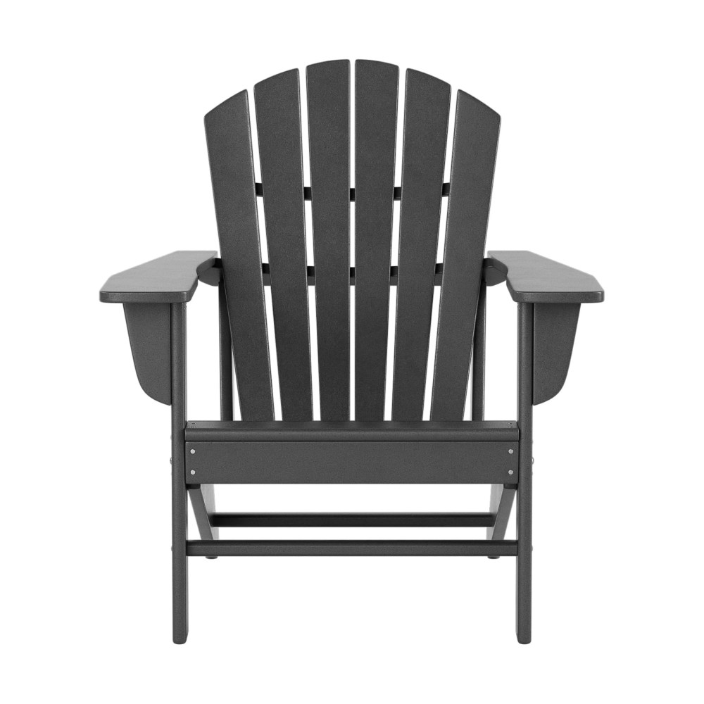 Westin Outdoor Weather Resistant HDPE Plastic Adirondack Chair - Gray (Set of 3) - Image 3