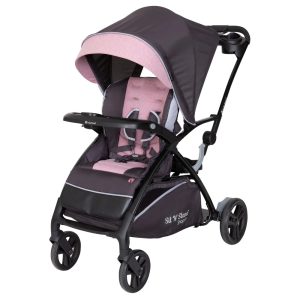 Baby Trend Sit N' Stand 5-in-1 Shopper Stroller, Cassis Pink, with Comfort Cabin and MagneTec Basket