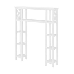 Alaterre Furniture Coventry 39"W x 48"H Bathroom Over Toilet Open Shelving Unit with Left and Right Side Shelves