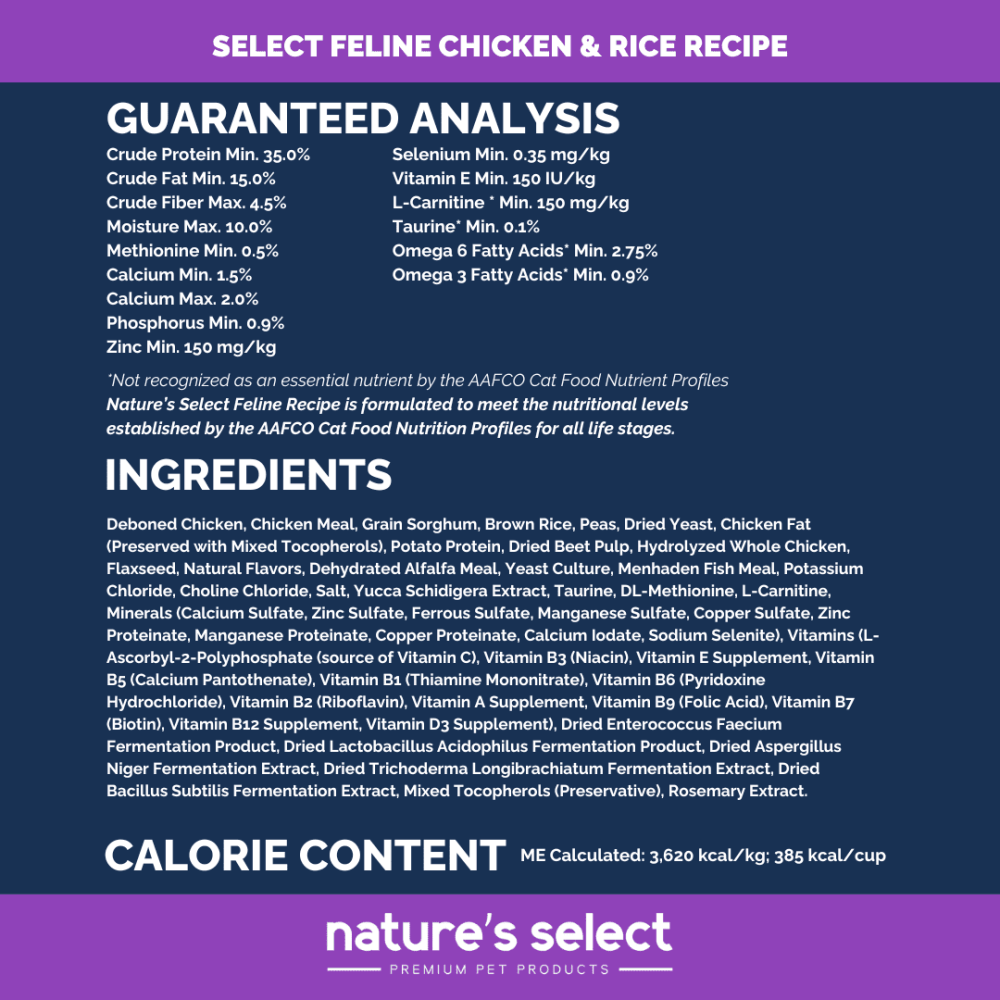 Nature's Select Feline Classic Nutrition Recipe - Dry Cat Food for All Ages - Image 4