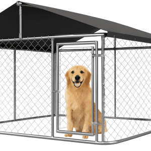 Jane Stone Outdoor Dog Playpen 79" x 79" x 65" Heavy Duty Dog Kennel House Mesh Dog Big Cage Pet Kennel Steel Fence with Secure Lock