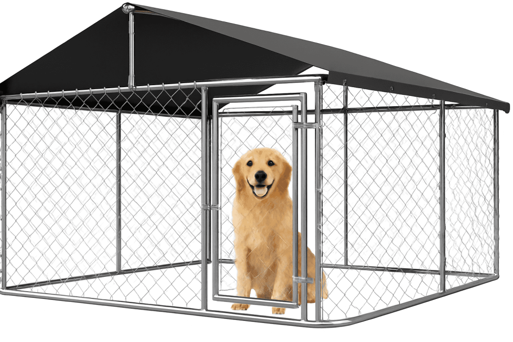 Jane Stone Outdoor Dog Playpen 79" x 79" x 65" Heavy Duty Dog Kennel House Mesh Dog Big Cage Pet Kennel Steel Fence with Secure Lock