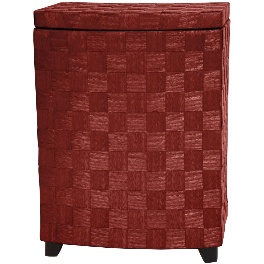 Red Lantern Handmade 27-inch Natural Fiber Laundry Hamper in Mahogany Finish