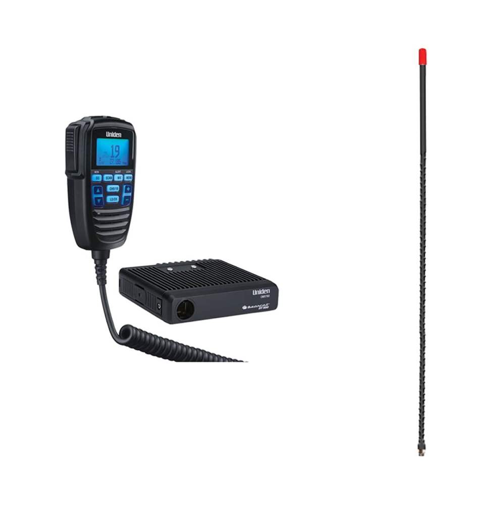 Uniden 40-Channel ANL Noise Limiter CB Radio with CB Antenna, Black CMX760