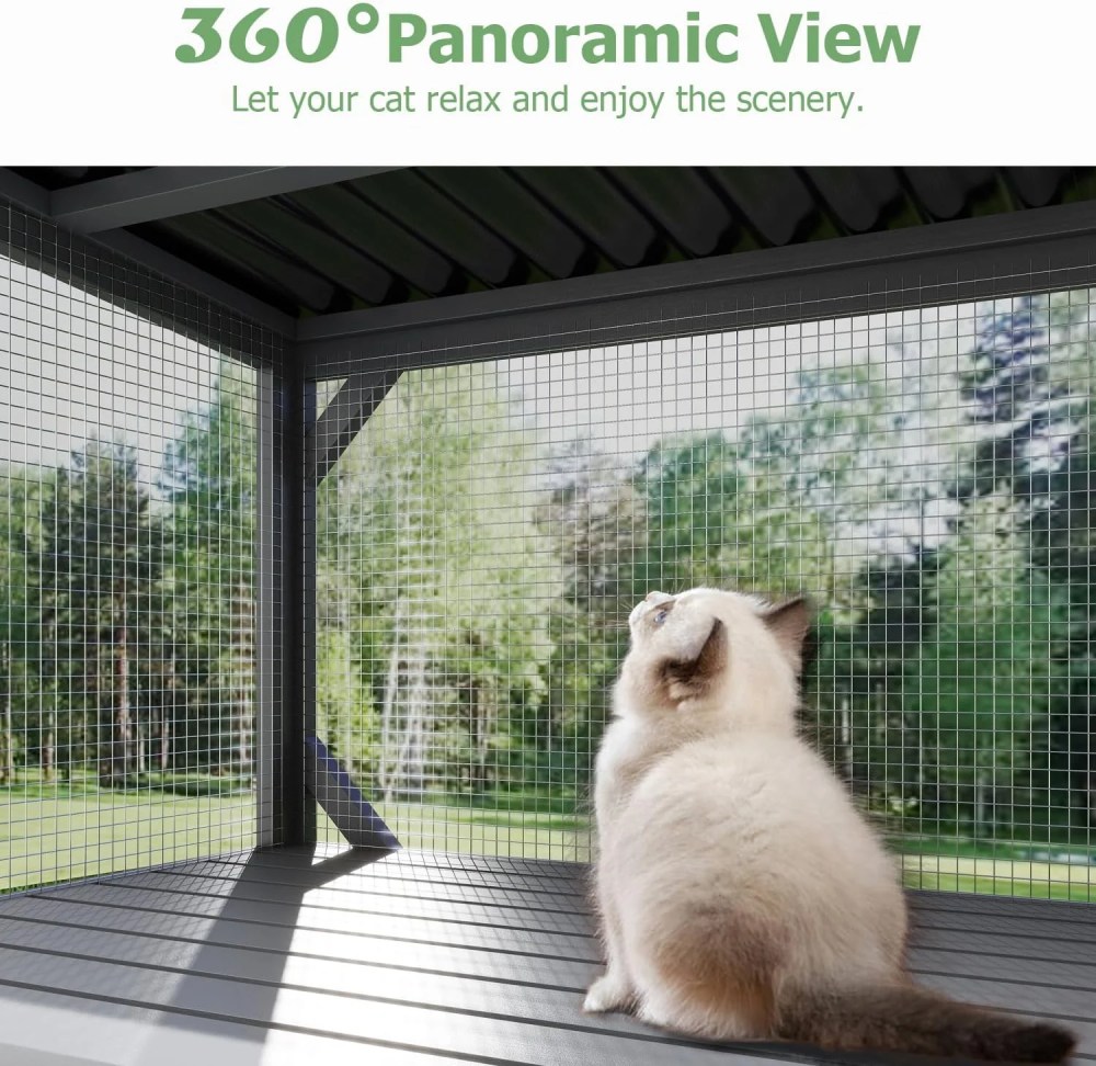AODAILIHB Cat Window Perch House, Outdoor Catio Furniture Window Box, All Weather Use Cat Window Hammock for Napping, Overlooking - Image 5