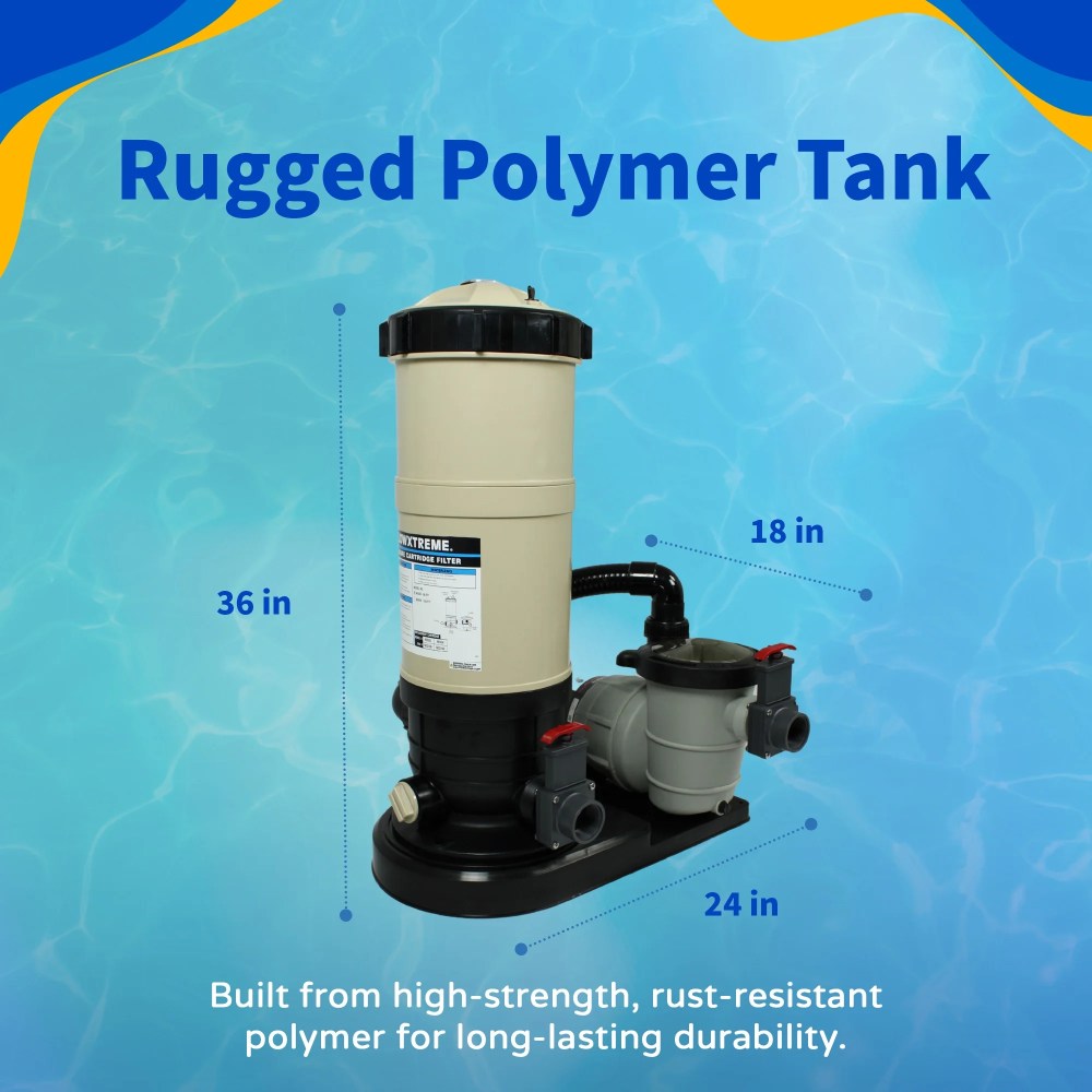 Blue Wave Hydromatic 90 SF Above Ground Pool Cartridge Filter System with 1 HP Pump - 1-HP - Image 5
