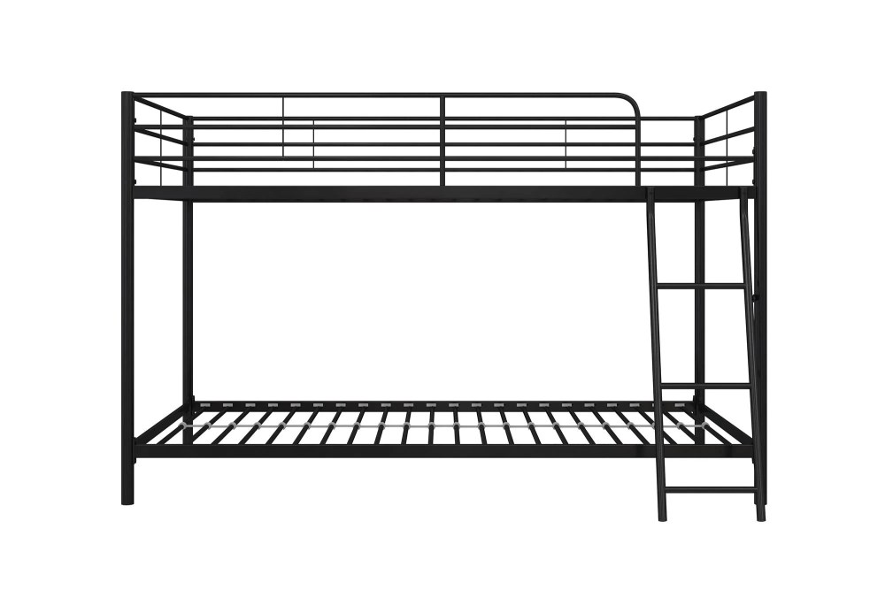 Mainstays Small Spaces Twin-over-Twin Low Profile Junior Bunk Bed, Black - Image 3