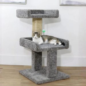 New Cat Condos Cat Perch for Large Cats - Condo Style,  Sturdy & Spacious - Made in USA